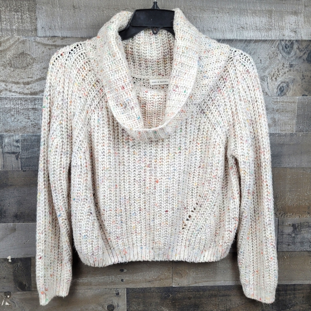 Moon & Madison Cowl Neck Knit Cropped Sweater